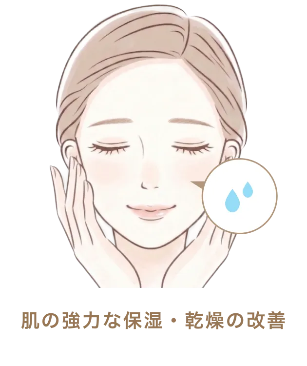 肌の強力な保湿・乾燥の改善