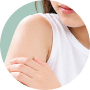 自己処理を繰り返した腕の肌